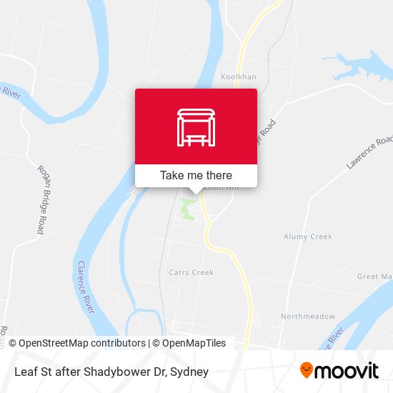Leaf St after Shadybower Dr map