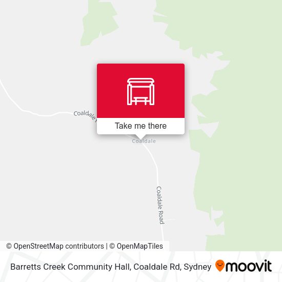 Barretts Creek Community Hall, Coaldale Rd map