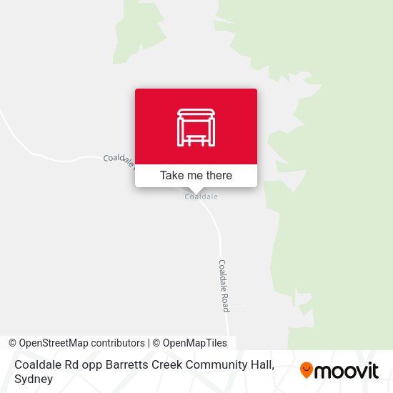 Coaldale Rd opp Barretts Creek Community Hall map