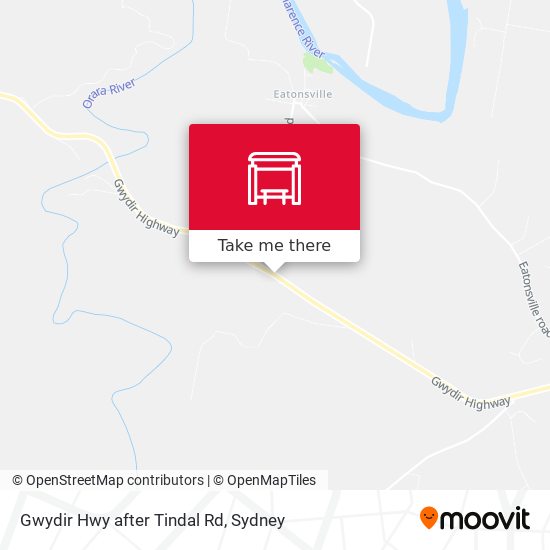 Gwydir Hwy after Tindal Rd map