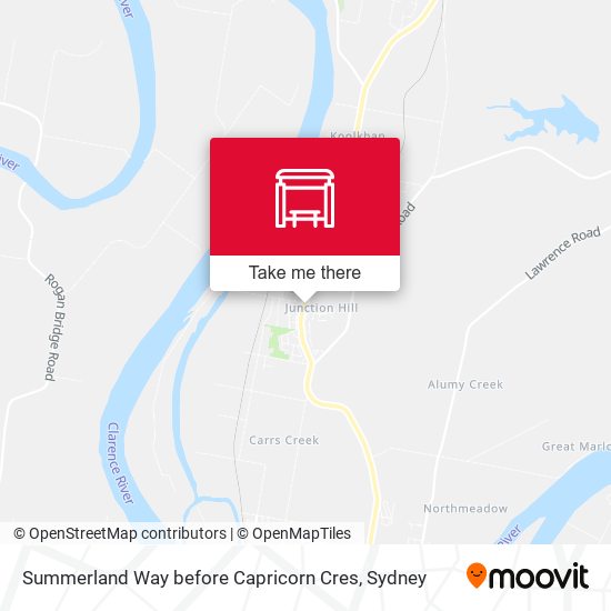 Summerland Way before Capricorn Cres map