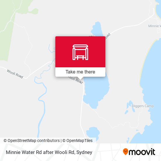 Minnie Water Rd after Wooli Rd map