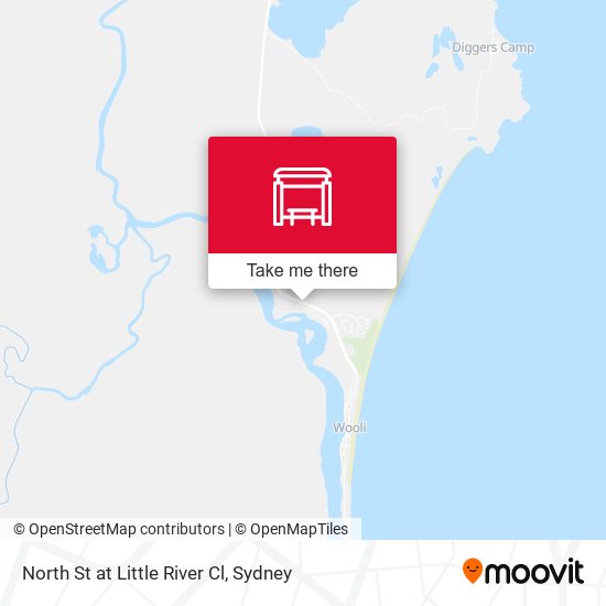 North St at Little River Cl map
