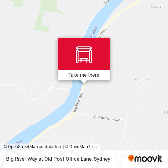 Big River Way at Old Post Office Lane map