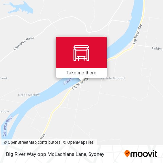 Big River Way opp McLachlans Lane map