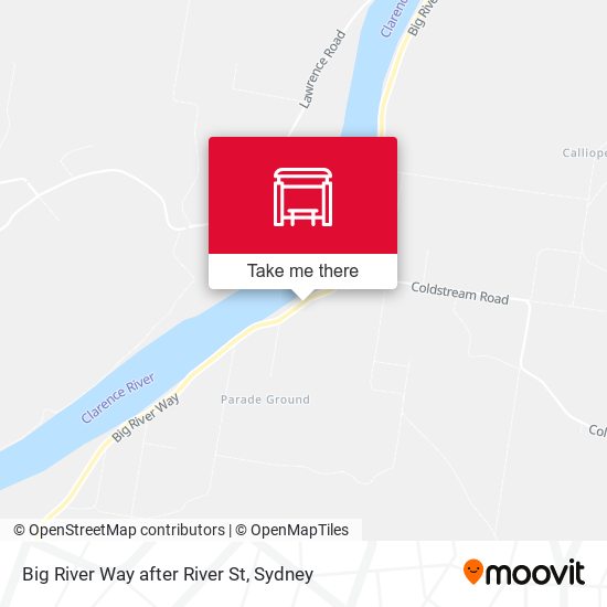 Big River Way after River St map