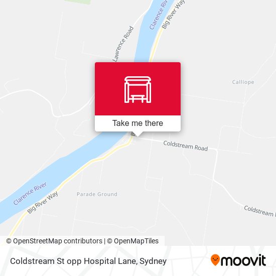 Coldstream St opp Hospital Lane map