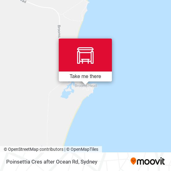 Poinsettia Cres after Ocean Rd map
