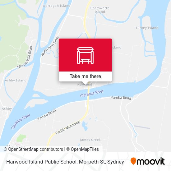 Harwood Island Public School, Morpeth St map