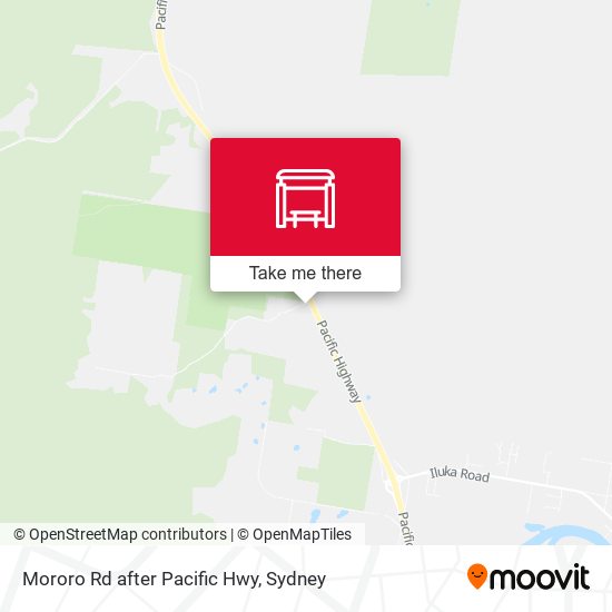 Mororo Rd after Pacific Hwy map