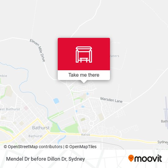 Mendel Dr before Dillon Dr map