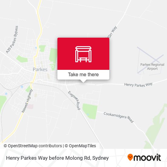 Henry Parkes Way before Molong Rd map