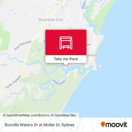 Bonville Waters Dr at Moller Dr map
