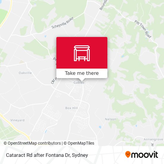 Cataract Rd after Fontana Dr map