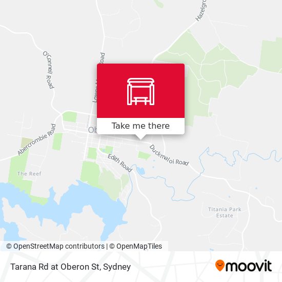 Tarana Rd at Oberon St map