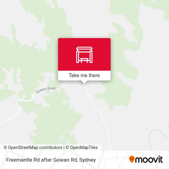 Freemantle Rd after Gowan Rd map