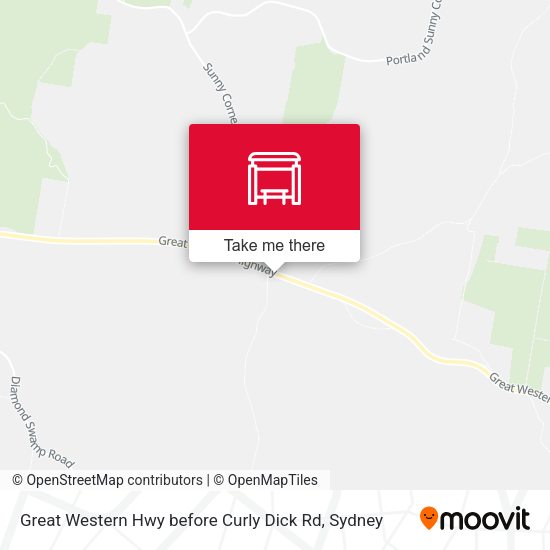 Great Western Hwy before Curly Dick Rd map