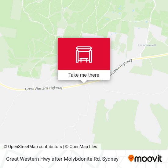 Great Western Hwy after Molybdonite Rd map