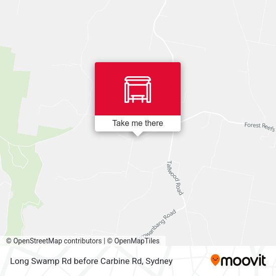 Long Swamp Rd before Carbine Rd map