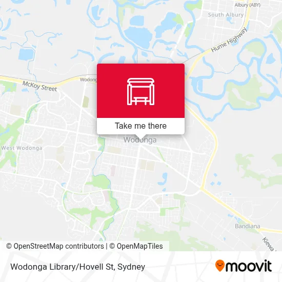 Mapa Wodonga Library/Hovell St