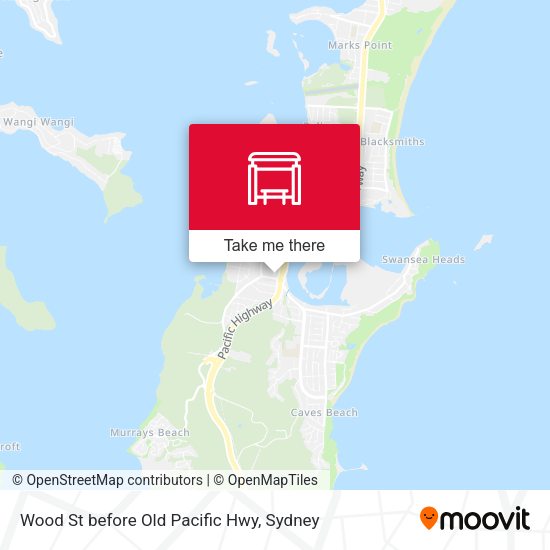 Wood St before Old Pacific Hwy map