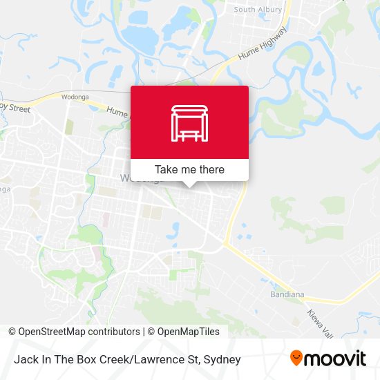 Jack In The Box Creek / Lawrence St map