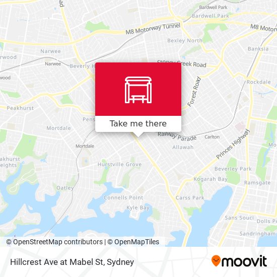 Hillcrest Ave at Mabel St map