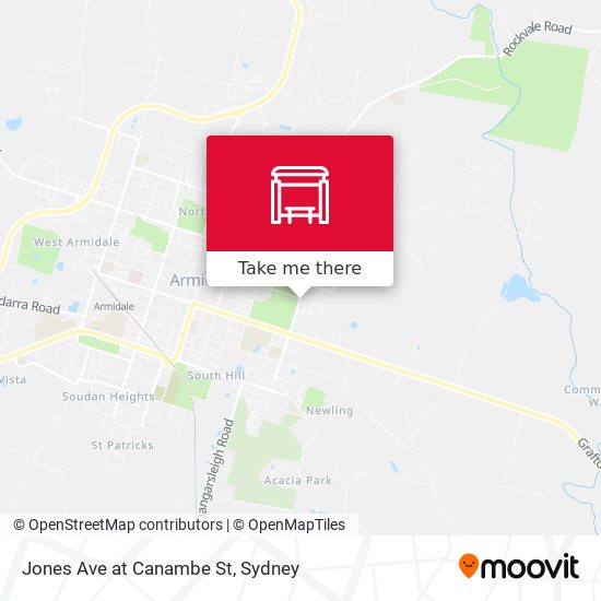 Jones Ave at Canambe St map