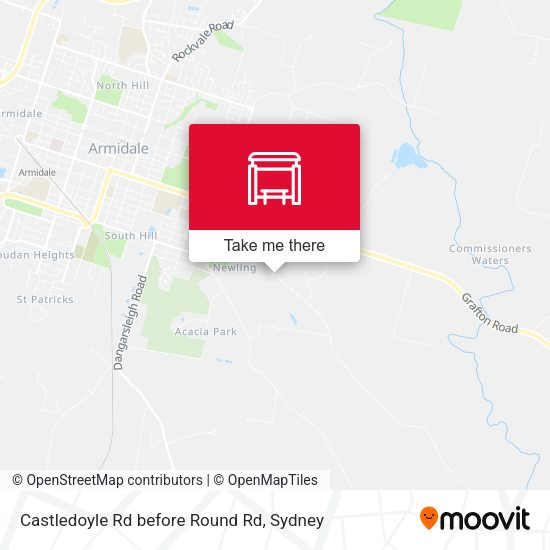 Castledoyle Rd before Round Rd map