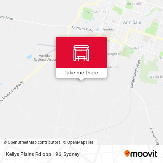 Kellys Plains Rd opp 196 map