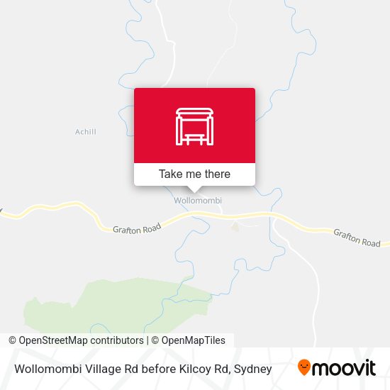 Wollomombi Village Rd before Kilcoy Rd map