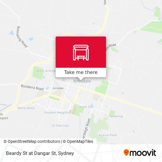 Beardy St at Dangar St map