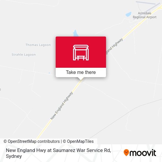 New England Hwy at Saumarez War Service Rd map