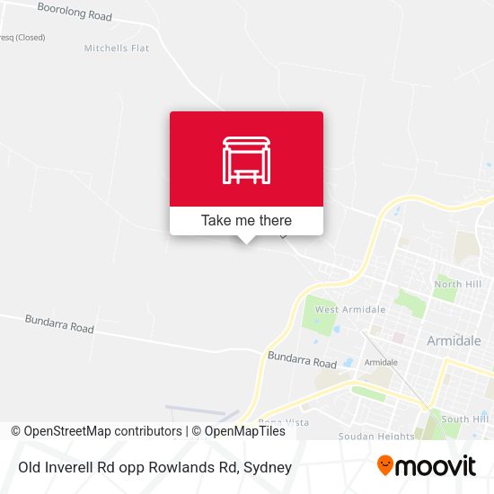 Old Inverell Rd opp Rowlands Rd map