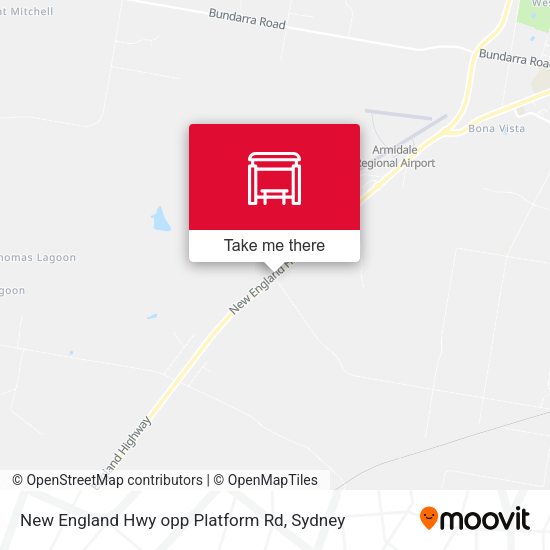 New England Hwy opp Platform Rd map