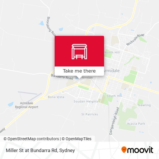 Miller St at Bundarra Rd map