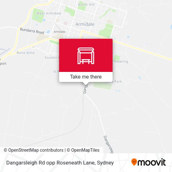 Dangarsleigh Rd opp Roseneath Lane map