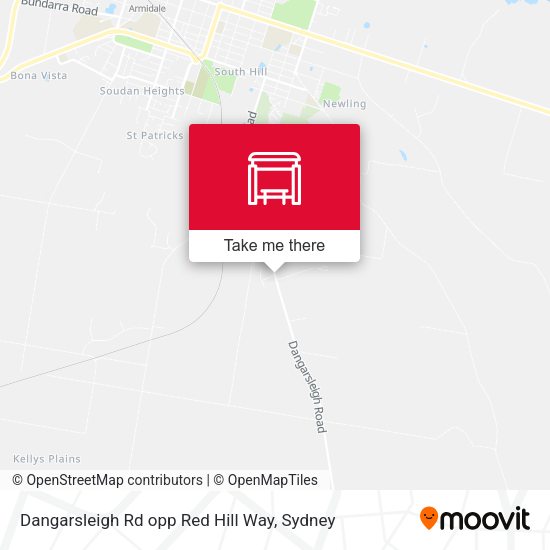 Dangarsleigh Rd opp Red Hill Way map