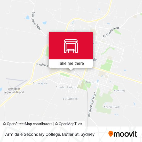 Armidale Secondary College, Butler St map