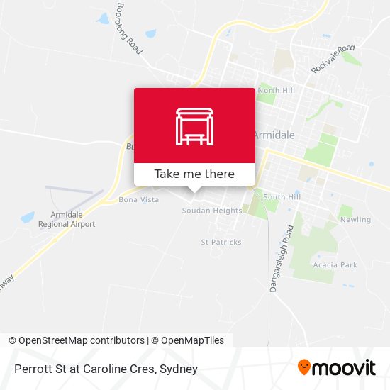 Perrott St at Caroline Cres map