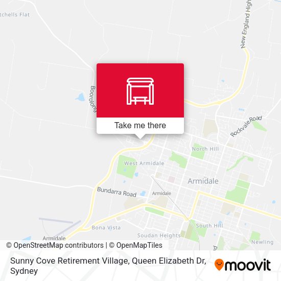 Sunny Cove Retirement Village, Queen Elizabeth Dr map