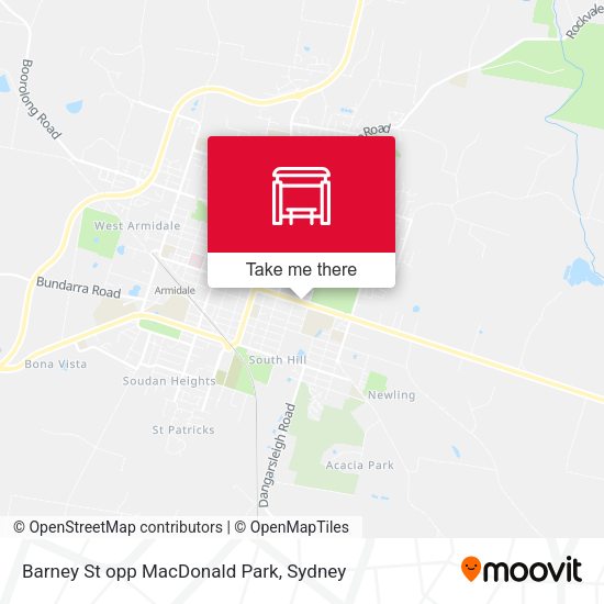 Barney St opp MacDonald Park map
