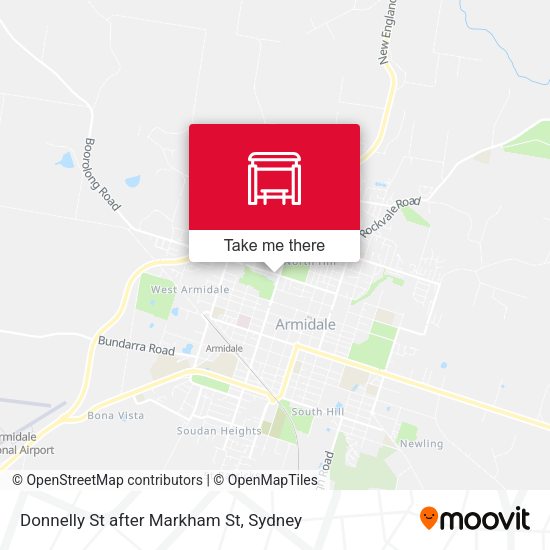 Donnelly St after Markham St map