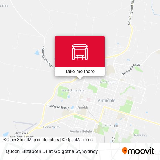 Queen Elizabeth Dr at Golgotha St map