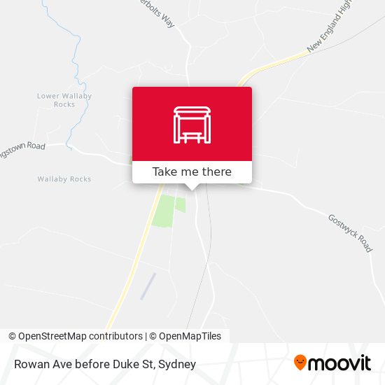 Rowan Ave before Duke St map
