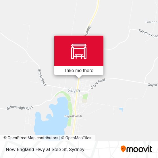 New England Hwy at Sole St map