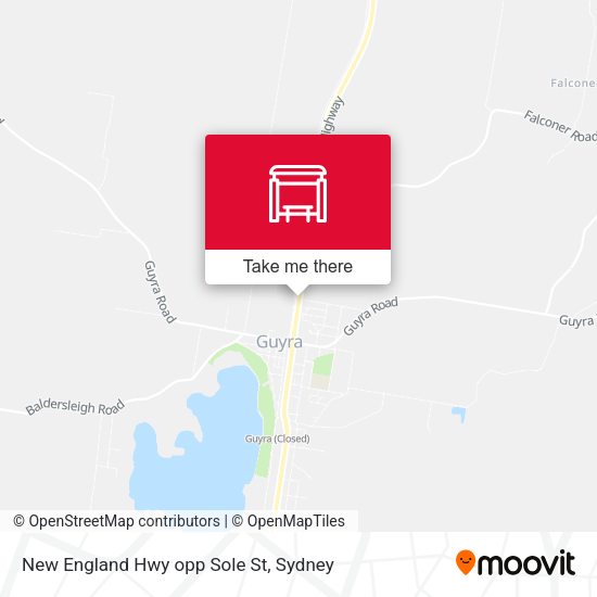 New England Hwy opp Sole St map