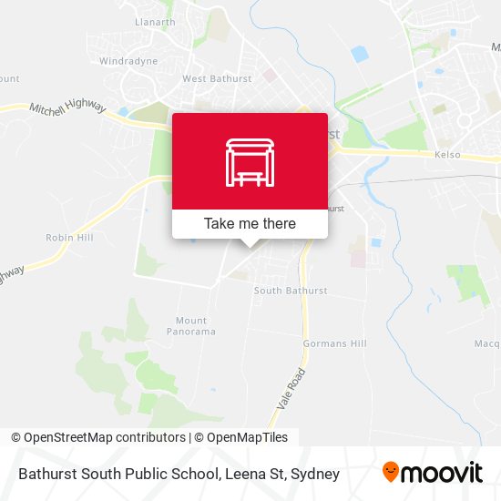 Mapa Bathurst South Public School, Leena St