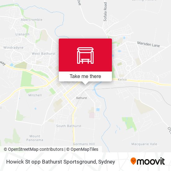 Howick St opp Bathurst Sportsground map