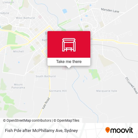 Fish Pde after McPhillamy Ave map